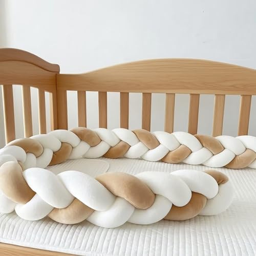 GYCS Paracolpi per Lettino,Serpente Letto Cuscino,Cuscini Intrecciato Annodato,Cuscino per Bambini Intrecciato,Protezione per Sponde per Lettino,Paracolpi Sponda Sponde Anticaduta,A08,100cm