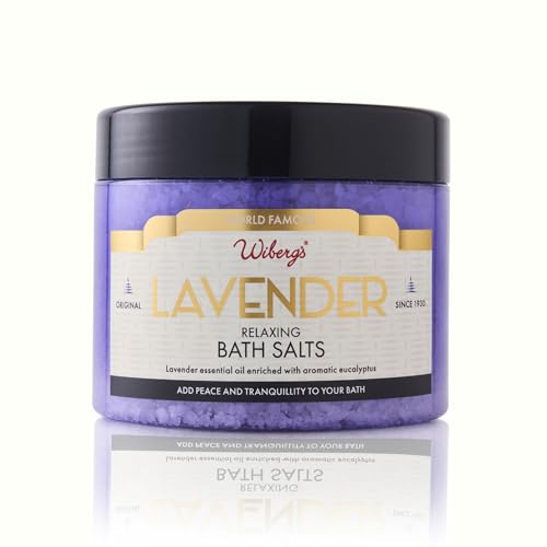 WIBERG'S Rejuvenating Lavender Bath Salts | Epsom Salt Bath Soak with Eucalyptus & Siberian Fir Oils | | Muscle Relaxation, Stress Relief, Recovery, Cleansing & Refreshing Skin | 600g