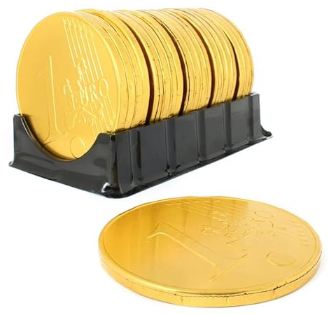 Medallones de Chocolate con Leche – Pack 20 Unidades 100 mm | Clásico Navideño Dorado, Dulce y Festivo para Regalos y Celebraciones