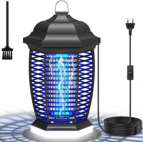 seenlast Lampe Anti Moustique avec éclairage LED, 4000V 18W UV Tueur d'Insectes Électrique Anti Insectes pour Intérieur et Extérieur, Étanche IPX4,Répulsif Efficace Portée 100m²