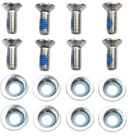 Risveglio Juego de tornillos de fijación de encuadernación de snowboard y espaciador de 20 mm OD para uso en múltiples modelos de encuadernación (8 piezas)