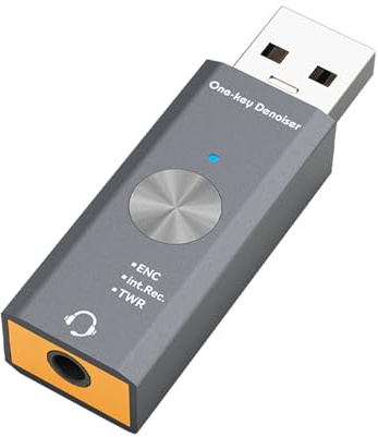 Tarjeta de Sonido para PC USB A 3.5 mm Convertidor Reducción Ruido