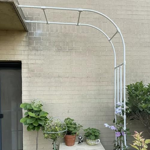 Arche de jardin, armature en acier robuste pour plantes grimpantes, treillis demi-arche pour vignes et fleurs, design pergola durable