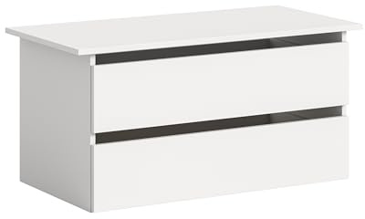 möbelando freiraum Schubkasteneinsatz Weiß 97x47x48 cm – FSC®-Zertifiziert, Vollauszug, für 5-türige Kleiderschränke – Ordnung für Unterwäsche & Accessoires