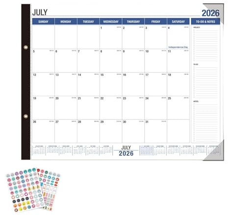 Gran calendario de mesa 2026-2027 - Organizador y planificador de citas,calendario mensual para el escritorio - hogar, sala de estar, aula