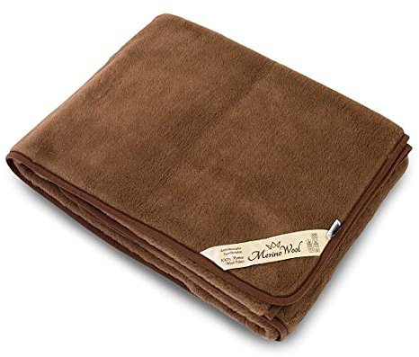 Merino Wool Camel Wool Blanket 200 x 200 COPERTA IN LANA MERINO CAMMELLO KING COPERTA 200 x 200cm NUOVO, WOOLMARKED. regalo perfetto ! PRODOTTO NATURALE marrone COPERTA