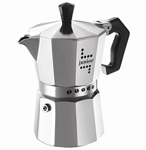 Bialetti Junior Kaffeemaschine, Aluminium, Silber, 3 Tassen