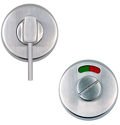 disabili bagno porta girare e rilascio set con indicatore in acciaio INOX satinato
