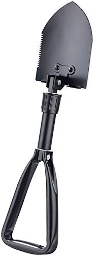 Semptec Urban Survival Technology Faltspaten: 2in1-Kombi-Klappspaten V2 mit Säge, aus Carbonstahl, Tasche (Klappschaufel, Feldspaten, Multitool)