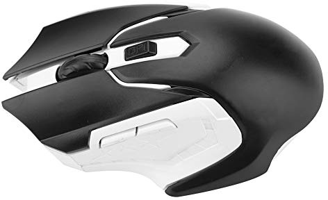 Bewinner USB-Funkmaus für Laptop, 2,4G-Funkmaus 10m Optische 1200DPI Wireless-Gaming-Maus für 7/8/10 / XP Vista Linux Mac, komfortabler Griff ohne Verzögerung(Schwarz)