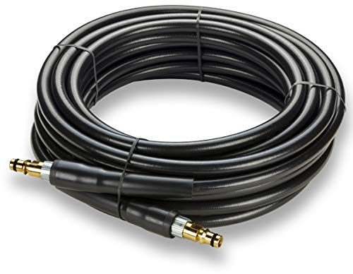 Manguera de Recambio de la Hidrolimpiadora de Alta Presión Compatible con Kärcher K2 K3 K4 K5 K6 K7 - Extensión Quick Connect con Conectores de Latón 15m KNOFER
