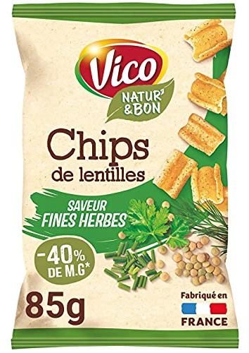 VICO - Chips De Lentilles Fines Herbes 85G - Lot De 4