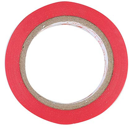 Cinta aislante eléctrica, PVC retardante de llama, impermeable y resistente al desgaste, 10 m-Rojo-10 piezas