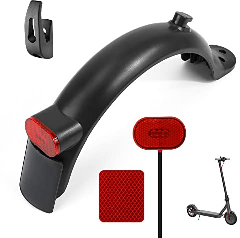 TAGVO Scooter Heck kotflügel, Heck kotflügel Halterung & Rücklicht & Kotflügel hinten & Kennzeichen & Fronthaken & Reflexgurt für Xiaomi M365 / M365 Pro / M365 Pro 2 /1S Elektroroller Ersatzzubehör