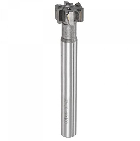 sourcing map 6 Flöten T-Nutfräser 10mm Tiefe 20mm Schnittdurchmesser 12mm Edelstahl Kupfer Aluminium