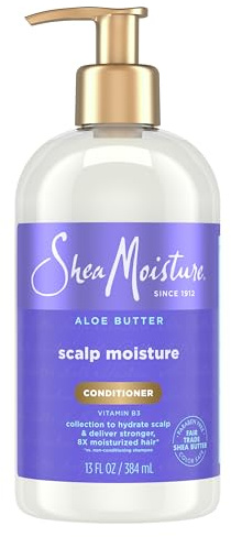 SheaMoisture Scalp Moisture Conditioner Aloe Butter & Vitamin B3 Hair Care With A Boost Of Hydration To Hydrate Scalp + Moisturised Hair 335 ml