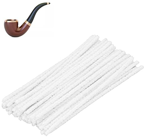Mumusuki Limpiadores de Pipa para Fumar, Varillas de Algodón de Mezcla de 200 Piezas Boquilla para Humo de Tabaco Herramienta de Limpieza de Pipa para Fumar Desechable para Pipa de Vidrio