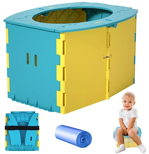 Baby Kindertoilette，Tragbarer töpfchensitz Tragbar reise WC kinder Reisetoilette kinder Reise faltbares töpfchen Reisetöpfchen，für Drinnen und Draußen