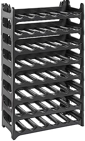 Grizzly Flaschenregal - Modulares, stapelbares Design für 48 Flaschen, Weinregal Anthrazit