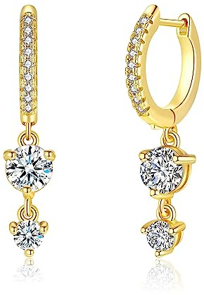 Ohrringe Silber 925 Hängend Creolen Silber 1 Pair Silber Ohringe Damen Hypoallergic Ohrringe für Mädchen Frauen 12mm