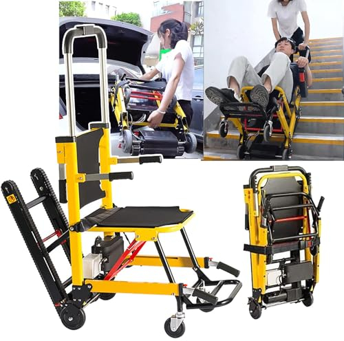 Saliscale Elettrico Cingolato (Carico 160 Kg) - Pannello Di Controllo Intelligente + Telaio In Lega Di Alluminio, Anziani/Disabili - Sedia A Rotelle Elettrica Per Salire Le Scale