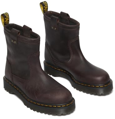Dr. Martens kvinnors Anistone Lo läderstövlar mode, Mörkbrunt, 6 Women/5 Men