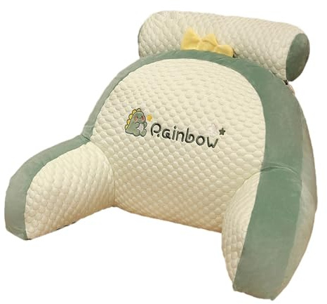 Lesekissen Lendenkissen TV-Entspannungskissen Lordosenstützkissen, Rückenstützkissen Mit Stützarmen, Me-mory-Schaum-Lendenstützkissen Zum Sitzen Lesen Spielen, PP Baumwolle (60x40cm/70x50cm)