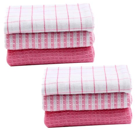 Holibanna 6pcs Absorbent Tea Towel Tea Towels Swedish Dishcloths Microfiber Cleaning Cloths for Kitchen Dish Cleaning Dishwashing Bathroom Dish Scrubbers Pan