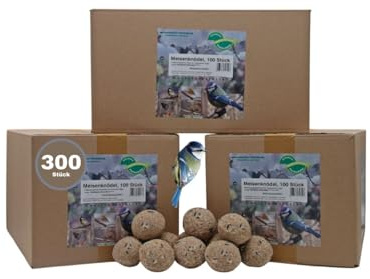Anhaltiner Meisenknödel 300St. ohne Netz mit Insekten Rindertalg Wildvögel Fett