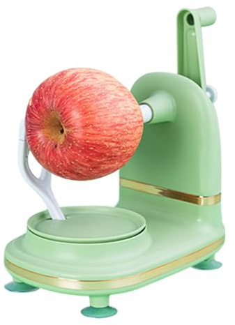 Fruit Peeler Machine - Manual Pear Peeler, Non-Slip Suction Base, Stainless Steel , Kitchen Tool for Peeling Apples in Seconds
