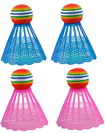 Milisten 4stücke Led-Beleuchtung Nylon-Badminton-federbälle Spiel-federbälle Für Badminton Federbälle Für Schule Leuchtende Bälle Badminton Outdoor-federbälle Leuchtende Bälle