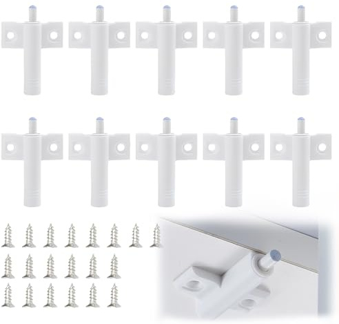 Soft Close Damper 10 Pack, Premium Hydraulic Soft Closing Mechanism for Cabinet Doors and Drawers, Quiet and Smooth Operation, Easy Screw-In Installation, Ideal for Kitchen, Bathroom, and Fu