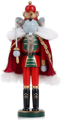 VorFor Nussknacker Figur Puppe,30cm Nussknacker,Weihnachtsdeko Holz,Deko (Schwert Rattenkönig), Freunde Und Freunde