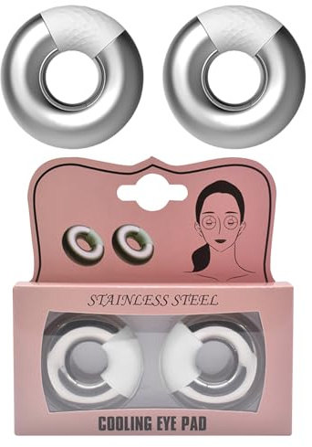 Eisbeutel aus Edelstahl für dunkle Kreise – Edelstahl-Eisbeutel zum Entfernen von dunklen Kreisen, Augenbeutel, Hautpflege-Werkzeug, glattes, ergonomisches Gesichtspflege-Werkzeug für Frauen, Mutter