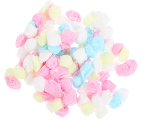 TOYANDONA Boules de Coton pour Hamsters Colorées Chaudes en Ouate Dégraissée 300 Pièces pour Nid et Litière Accessoires de Literie pour Petits Animaux