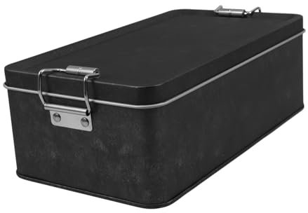 VALICLUD Boîte à Biscuits Rectangulaire avec Couvercle Hermétique et Fermeture à Clip Boîte de Rangement Décorative pour Bonbons et Pâtisseries Contenant pour Cuisine et Usage Décoratif