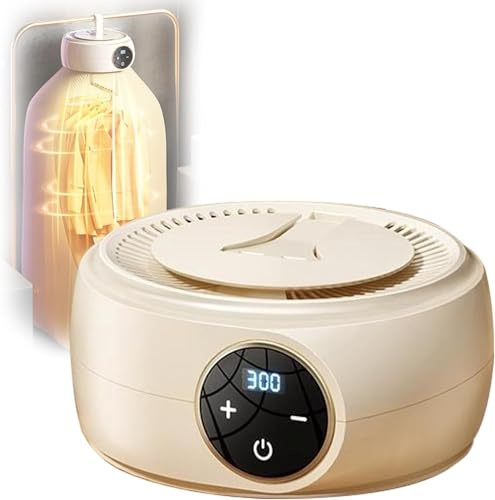 Secadora de ropa eléctrica portátil compacta plegable con temporizador y circulación de aire caliente para prendas delicadas