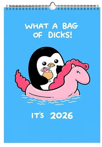 Wall Calendar 2026: Offensively Cute & Unapologetically Fun! 12-Month Funny Calendar with Animal Art, for Home/Office/Kitchen, Animal Lovers