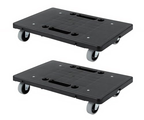 EVERGOODS Moving Furniture Dolly Connectable 440LBS Capacity Piano Moving Dolly Heavy Duty 4 Wheel Moving Cart for Moving Heavy Furniture Black (2 PCS)