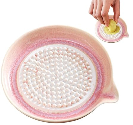 Keramikreibe Ingwerreibe, Reibe aus Keramik für Ingwer und Knoblauch, Keramik handgefertigt mit Farbverlaufglasur für Schokolade Ob-st Ge-müse im Haushalt tägliche Essenszubereitung