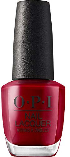 OPI Nail Laquer - Esmalte Uñas Duración de Hasta 7 Días, Efecto Manicura Profesional, 'Amore at the Grand Canal' Rojo - 15 ml