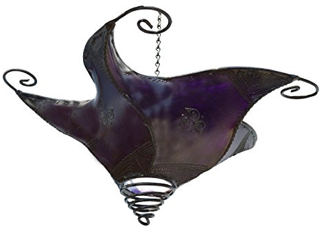Treasures Of Morocco Moroccan Lamps & Sconces Handmade Leather Henna Lamp Medium Ceilling Chandlier Sconce