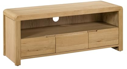 Julian Bowen Curve TV Unit, Oak