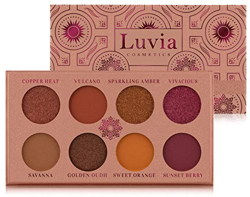 Luvia Professionelle Lidschatten Palette - Sunset Nova Eyeshadow Palette - 8 Farben - Matte & Glitzernde Töne - Geschenkidee Für Frauen - Vegane Kosmetik/Schminke