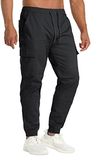 MAGCOMSEN Men's Breathable Tactical Pants Mountain Climbing Trousers Flex Ripstop Trousers Black