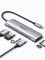 UGREEN Revodok USB C Hub 6 in 1 USB C Adapter mit 4K HDMI, SD/TF Kartenleser, USB A 3.0 Ports kompatibel mit iPhone 15/15 Pro, MacBook Pro/Air, iPad, Surface, Galaxy S24, Rog Ally usw. (Silberweiß)