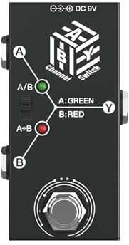 Btuty Pedali per Chitarra ABY Box Selettore di Linea Interruttore AB Pedale Effetto Per Chitarra Trasmissione Bidirezionale Custodia In Metallo Supporto Antiscivolo Modalità A/B o A e B
