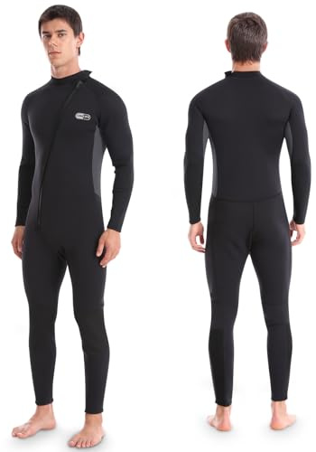 Våtdräkter för män, herr helkropp dykardräkt våtdräkt, 3 mm neopren våtdräkt herr våt kostym för dykning snorkling simning surfing