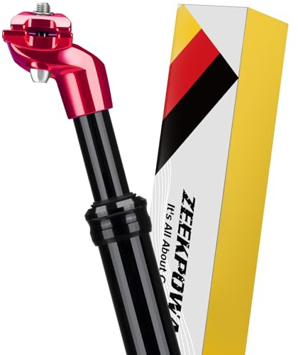 Fahrrad Sattelstütze Gefedert Für 27,2 x 350 mm, Spring federsattelstütze Sattelstütze aus Aluminiumlegierung für MTB Rennrad BMX eBike”