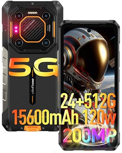 Ulefone Armor 26 Ultra WT Version 5G 2024 5G Telephone Portable Incassable 24Go+512Go Caméra 200MP+64MP+50MP+32MP 7800mAh 120W 2,5K 120Hz Dimensity 8020 Android 13 Smartphone Incassable IP69K/NFC